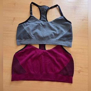 Gray and Burgundy NURSING Women's Sports Bras XL